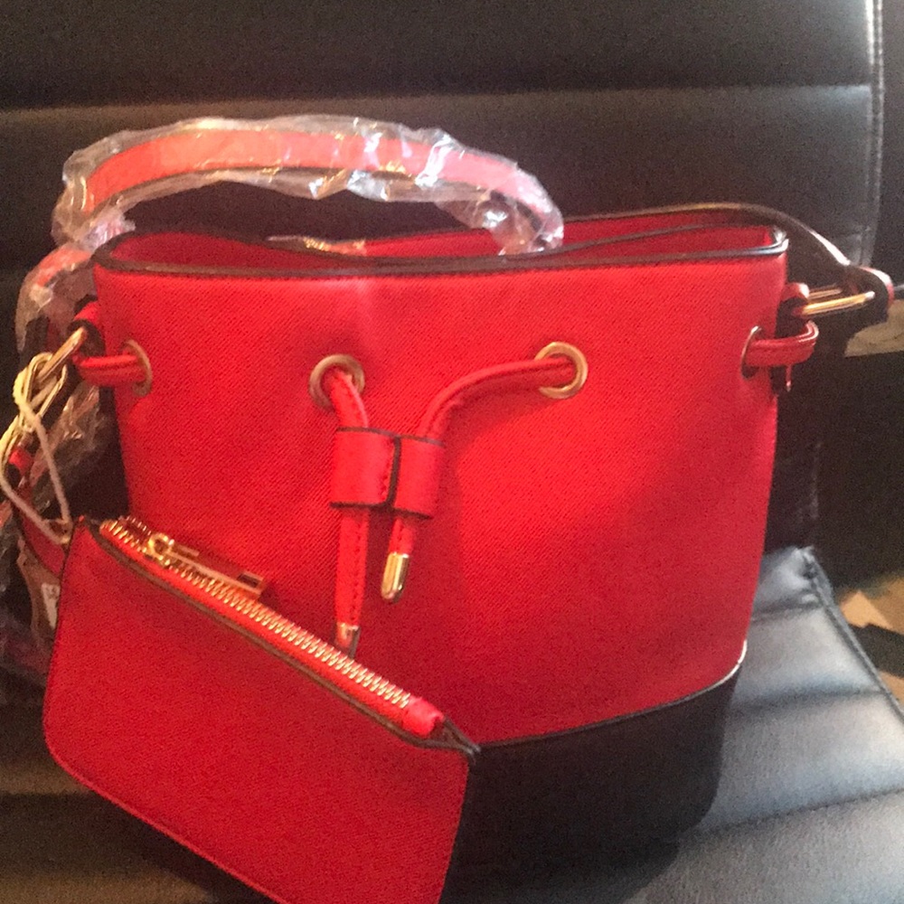 NWT- Red Small Bucket Bag!